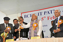 Nitish Kumar (an alumnus of NIT Patna) as a chief guest at a NIT Patna alumni meet NITPAlumni.jpg