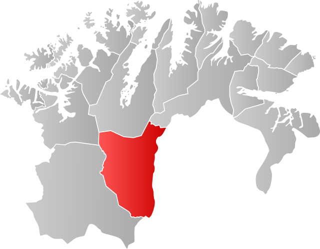 Lage der Kommune in der Provinz Finnmark