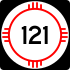 Značka státní silnice 121