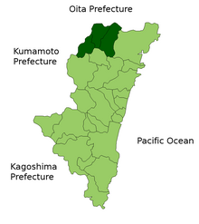 Miyazaki Prefecture'daki Nishiusuki Bölgesi.png