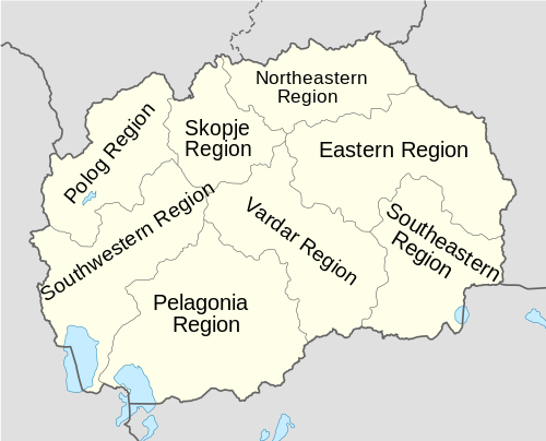 North Macedonia, administrative divisions - en - monochrome.svg
