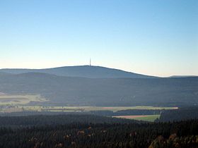 Näkymä Ochsenkopfille Waldsteinista.