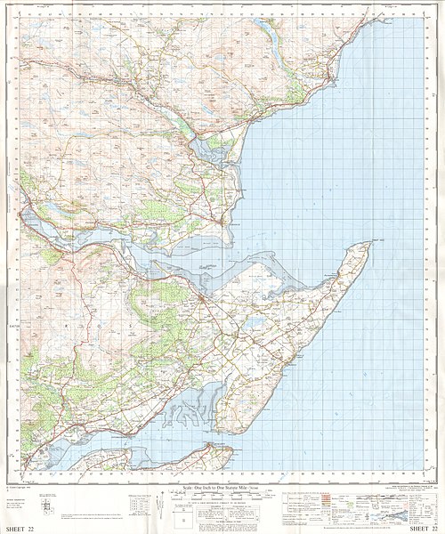 File:Ordnance Survey One-Inch Sheet 22 Dornoch, Published 1958.jpg