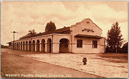 Oroville (WP) station postcard