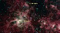 2020年1月にスピッツァー宇宙望遠鏡が撮影したタランチュラ星雲