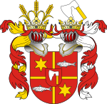 Variation of the coat of arms of Julius Paczeński (adopted by Ferdynand von Reinersdorf) (noted by J.K. Ostrowskiego)