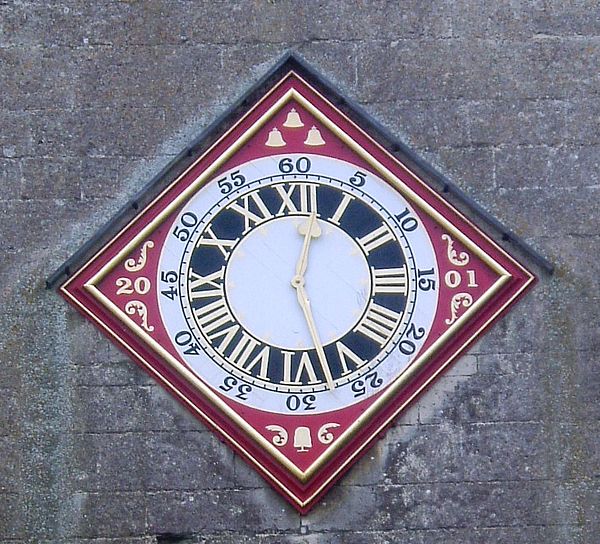 The restored clock-face on the tower of St.Mary's