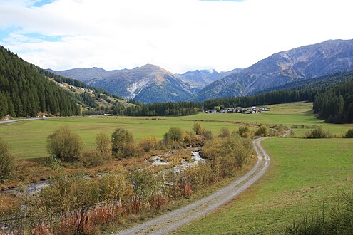 a view of the mountains from Tschierv