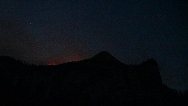 Pika Fire at night, Yosemite, CA