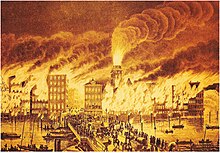 The great fire 1842, by Peter Suhr, 1842 Pincerno - Suhr - Der Grosse Brand 1842.jpg