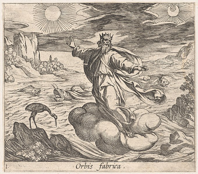 Plate 1: The Creation of the World (Orbis fabrica), from Ovid's 'Metamorphoses', Antonio Tempesta (Italian, Florence 1555–1630 Rome), Etching 