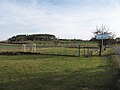 Čeština: Fotbalové hřiště v Porostlinách. Okres Příbram, Česká republika. English: Association football ground in Porostliny village, Příbram District, Czech Republic.