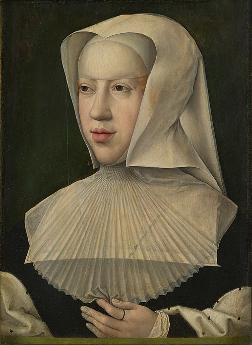 Portrait of Margaret as a widow painted by Bernard van Orley