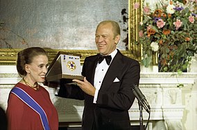 President Gerald R. Ford Presents Martha Graham with the Presidential Medal of Freedom - NARA - 6829647.jpg