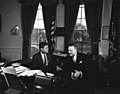 Thumbnail for File:President John F. Kennedy meets with Henry Cabot Lodge, Director General of The Atlantic Institute.jpg