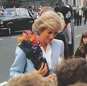 Princess Diana on a royal visit for the offici...