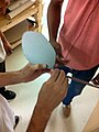 creating an angle of styrofoam propeller 3