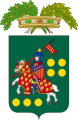 Cavallo gualdrappato di rosso seminato di gigli d'oro (Provincia di Prato)