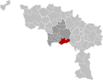 Quévy Hainaut Belgium Map.svg