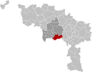 Quévy Hainaut Belgium Map.svg