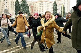 Studenten der Staatlichen Universität Moskau am Tatjana-Tag