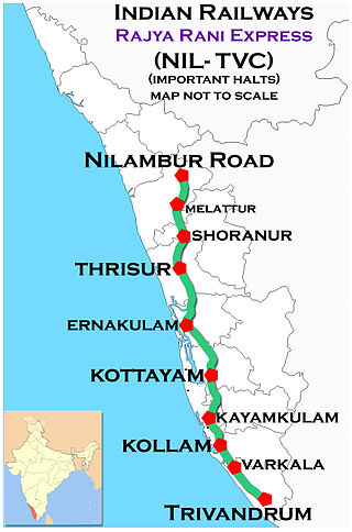 <span class="mw-page-title-main">Kochuveli–Nilambur Road Rajya Rani Express</span> Train in Kerala, India