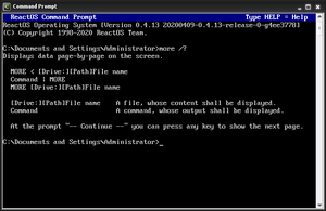 The ReactOS more command ReactOS-0.4.13 more command 667x434.png