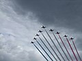 Red Arrow squad at Farnborough Airshow