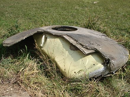 Debris from Salyut 7, which landed on Argentina in 1991.