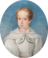 Retrato de D. Paula de Bragança, c.  1830, Simplício Rodrigues de Sá, atribuído (MNAA, Inv. 838 Pint) - Ausstellung D. Maria II, Palácio Nacional da Ajuda (2021-06-18).png