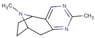Tuhý 2,3-kondenzovaný pyrimidino kokainový analog 3c.png