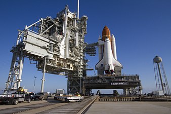 Spaceshuttle Endeavour op Launch Pad 39A