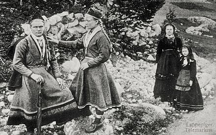 Sami girls in Telemark County, Norway, in 1880.