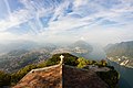 View of Lugano and its surroundings from Monte San Salvatore.