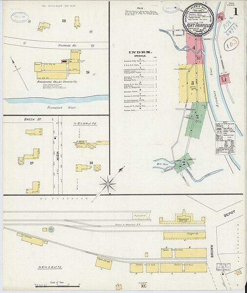 File:Sanborn Fire Insurance Map from Fort Fairfield, Aroostook County, Maine, 1898, Plate 0001.jpg