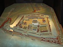 Scale model of the Tower of London showing the Bulwark Gate and bastion to the left Scale Model Of The Tower Of London In The Tower Of London.jpg