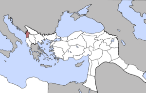 Vilayet Shkoder en el mapa