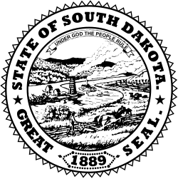 Seal of South Dakota (B&W).svg