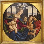 Sebastiano mainardi, vierge à l'enfant avec trois anges, vers 1495-1500, Q45.JPG