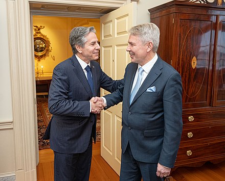 Blinken Meets with Finnish Foreign Minister Pekka Haavisto in 2022