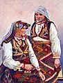 Женщины из Сокобани в народных костюмах, открытка 1900 г.