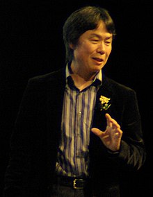 Shigeru Miyamoto provided a number of opinions to the development team. Shigeru Miyamoto cropped.jpg