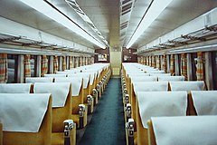 Interior of Green car 15-1019 of set NH15 in 1982