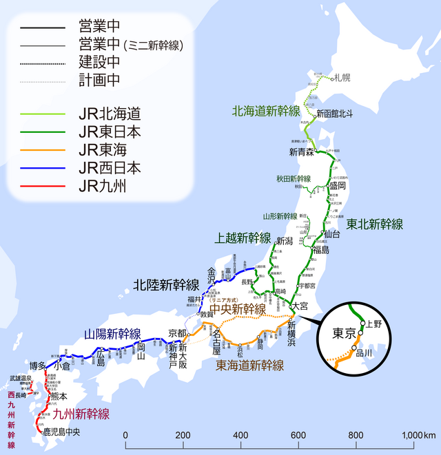 運行区間の路線図