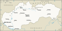 Image 19A map of modern Slovakia. (from History of Slovakia)