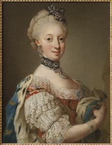 Sofia Magdalena, 1746-1813, drottning av Sverige prinsessa av Danmark (Lorens Pasch d.y.) - Nationalmuseum - 15109.tif