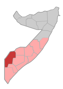 Location in Somalia.