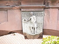 Sluitsteen aan het voormalig St-Anna-Hospitaal in Heidelberg