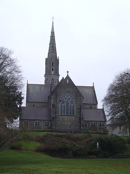 St Patrick's church, Trim, viewed from the castle's southern curtain wall
