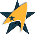 Čeština: Jednohvězdičkové ocenění portálu Star Trek. Inspirováno souborem File:ST barnstar 01.jpg